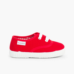 Scarpe Bambini tipo Sneakers con lacci Rosso