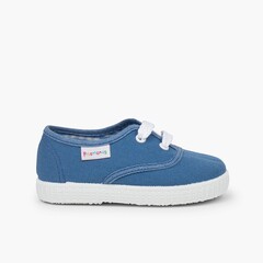 Scarpe Bambini tipo Sneakers con lacci Blu di Persia