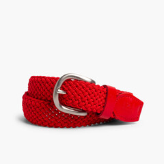 Cintura elastica intrecciata bambini Rosso