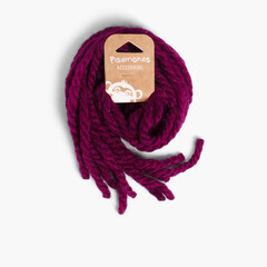 Elastici per capelli da bambina di lana monocolore Bordeaux