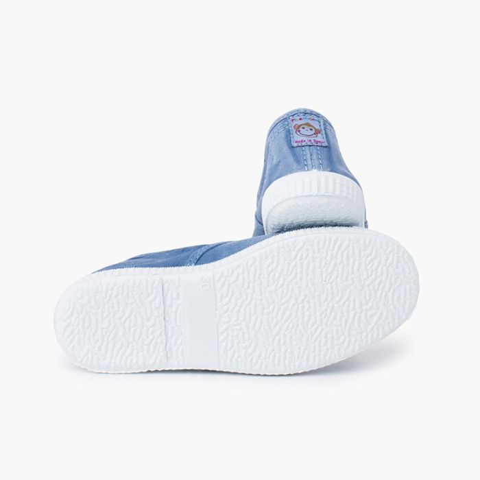 Sneakers In Tela Effetto Consumato Senza Lacci