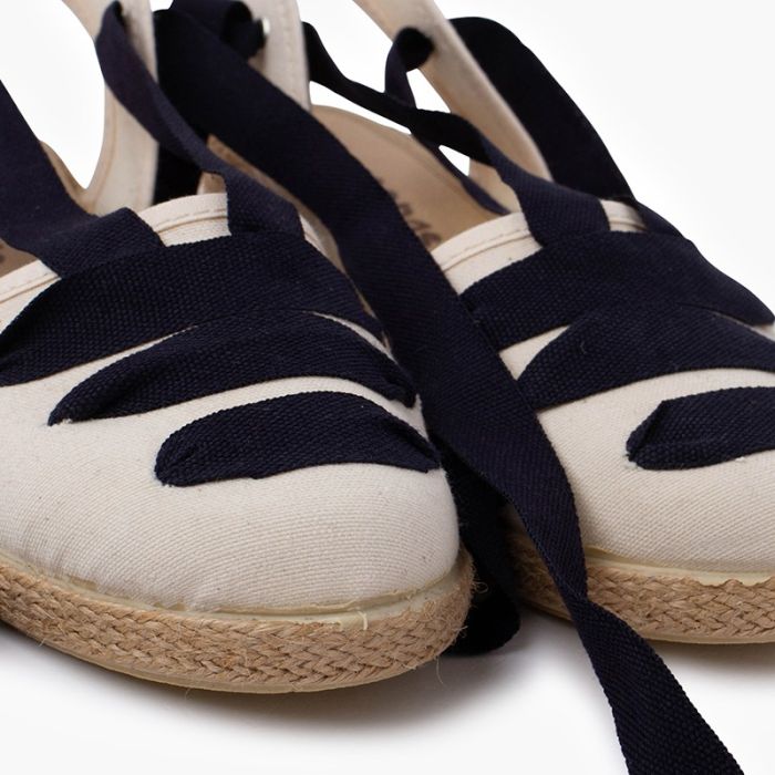 Espadrillas goyesque con zeppa e nastri