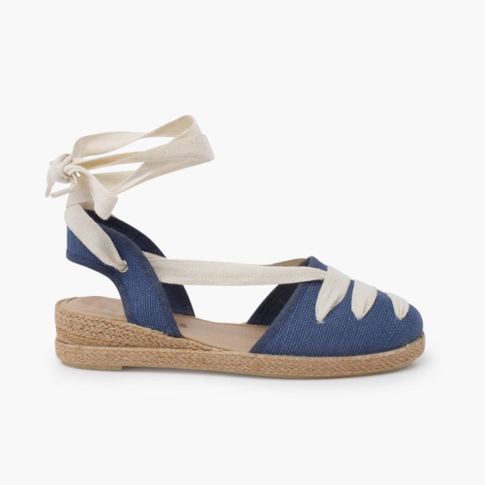 Espadrillas blu zeppa top
