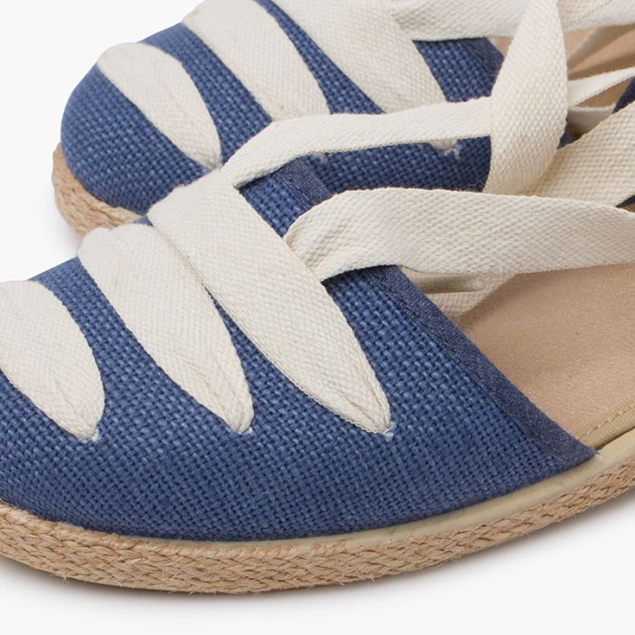 Espadrillas zeppa blu shop