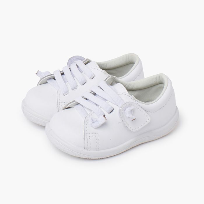Sneakers pelle lavabile lacci elastici