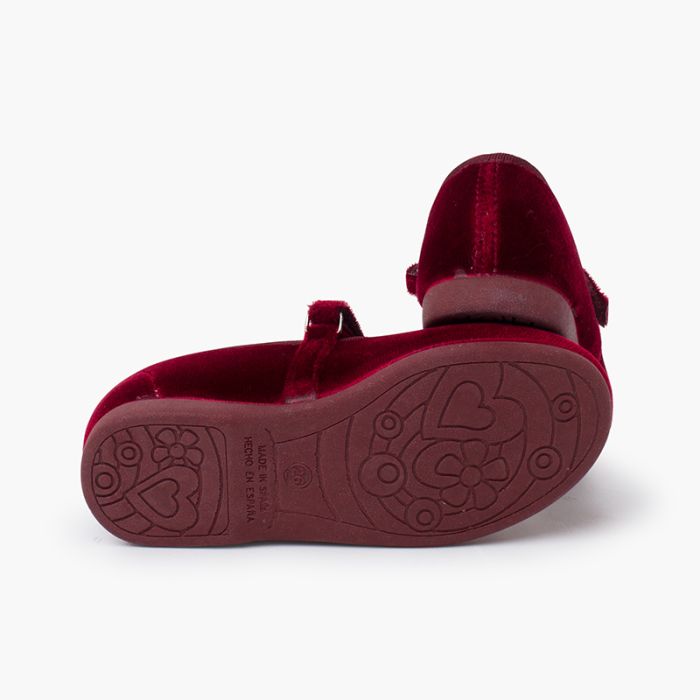 Ballerine velluto bambina sale