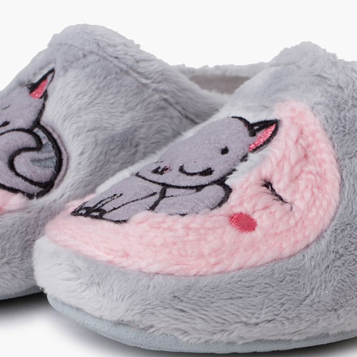 Pantofole tipo zoccolo gatto e luna Pisamonas
