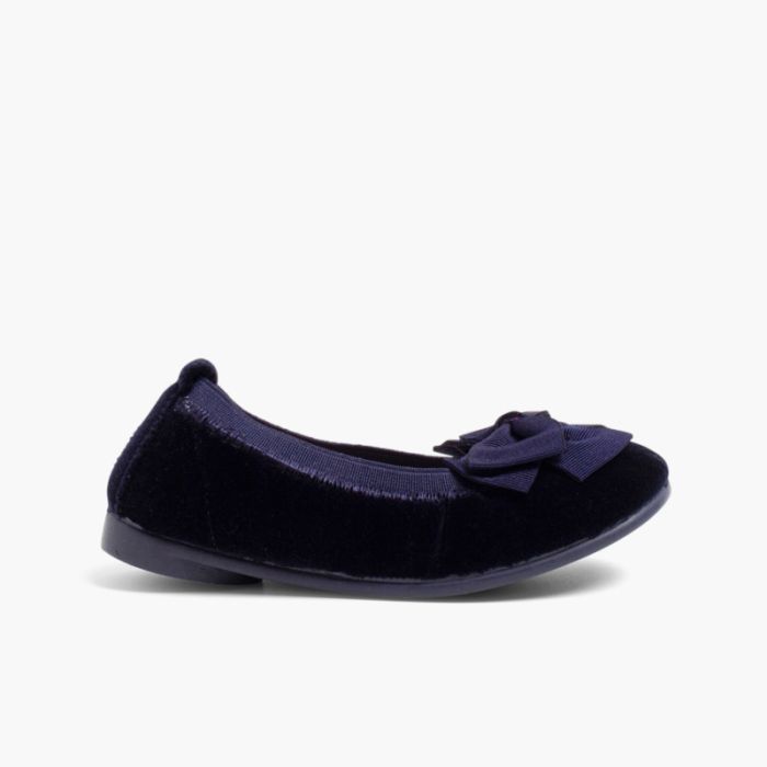 Ballerine velluto bambina sale