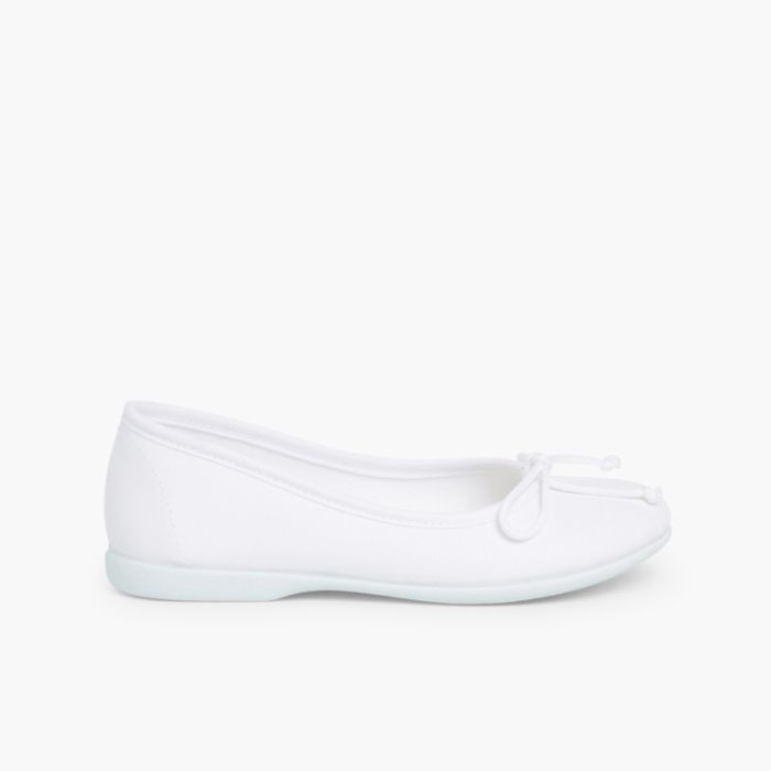 Comprare Ballerine Bambina e Donna Tela Laccetto