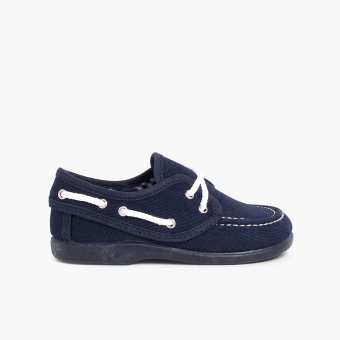 Comprare Scarpe da Barca Tela Lacci Bambino