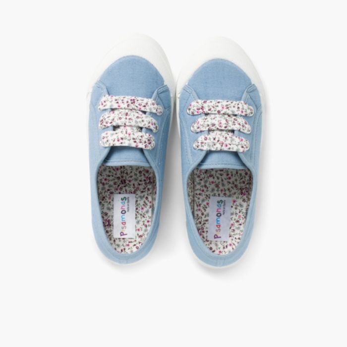 Scarpe tela punta gomma lacci